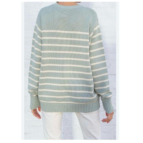 Brandy Melville Brianna Cotton Thin Stripe sweater oversized nautical coastal - Picture 2 of 8